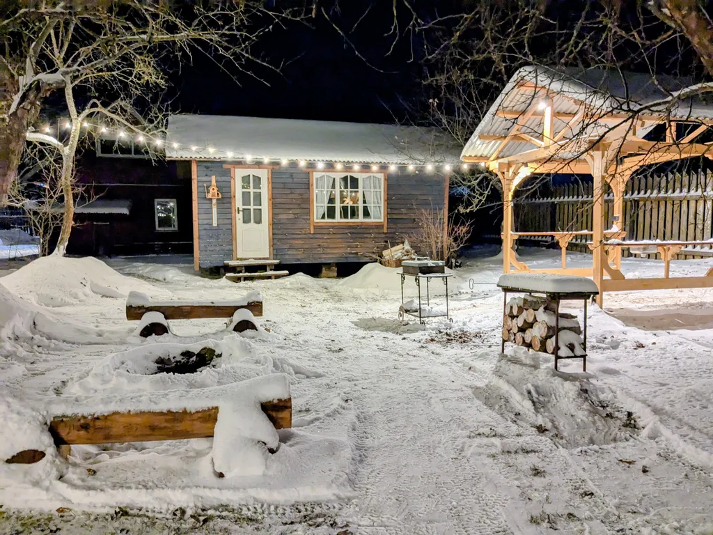 Дом в стиле Rustic с баней на дровах