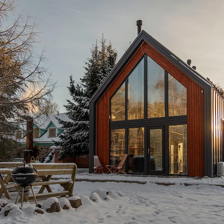 Коттедж Двухэтажный барнхаус на озере с видом на лес — Мичуринское