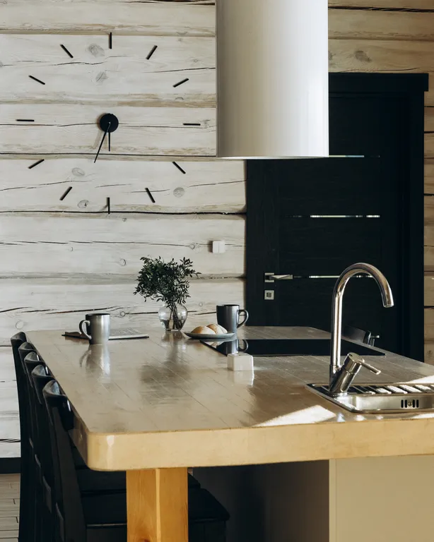 Коттедж синий закат с камином и террасой с видом на реку