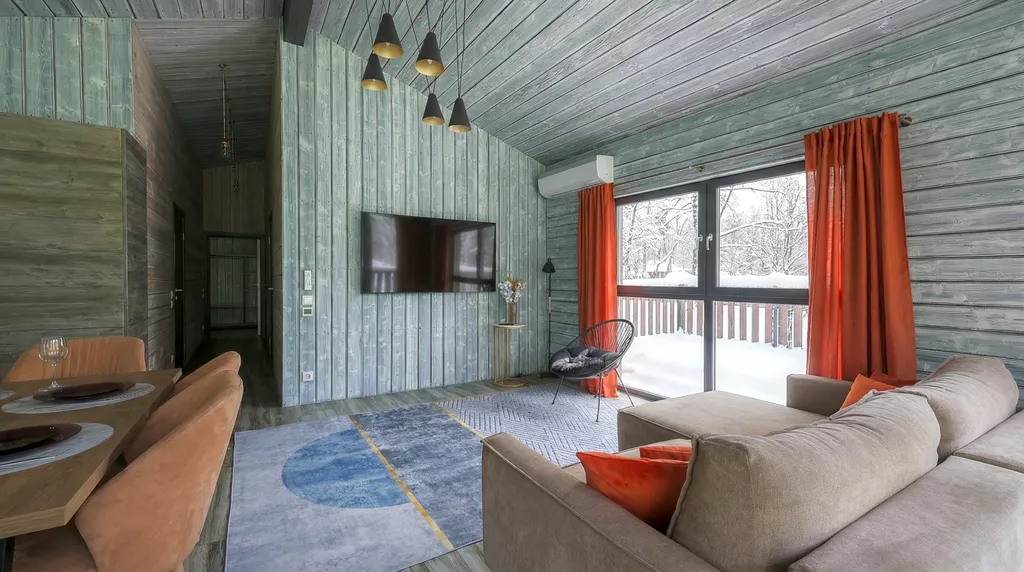 BarnHouse с камином, кондиционером и террасой