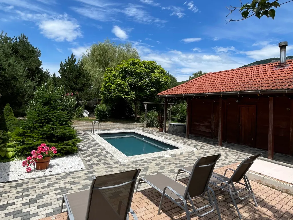 Дом из сруба с баней и бассейном