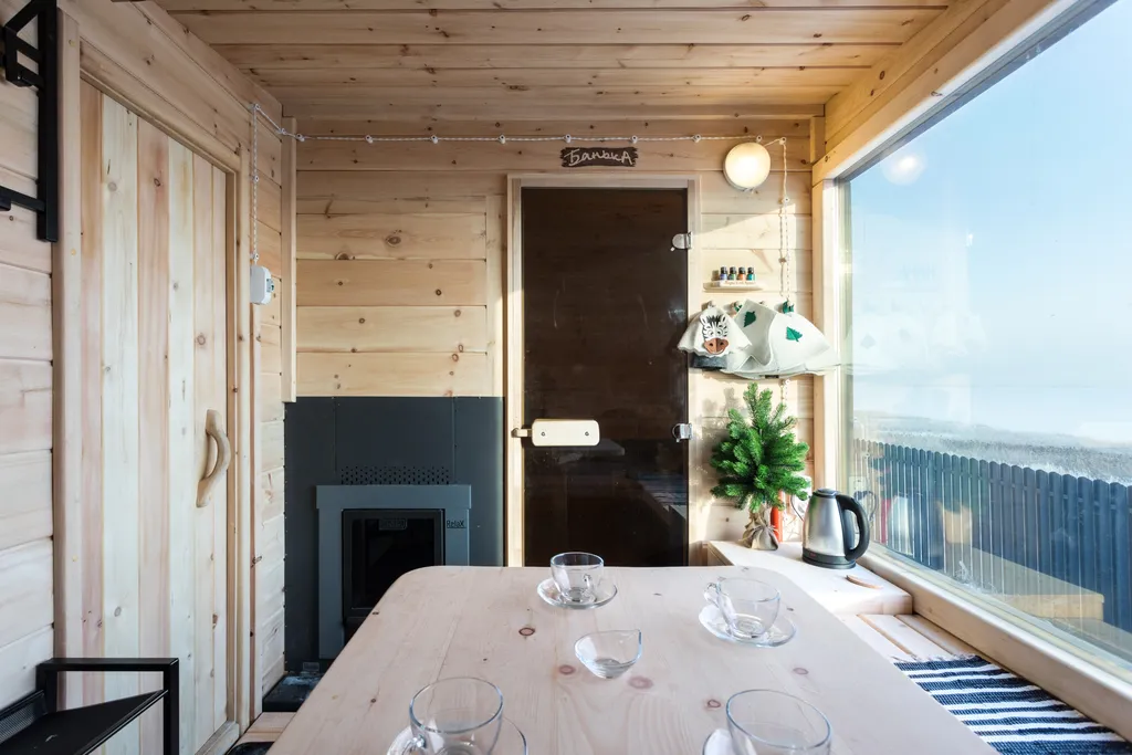 Скандинавский дом с террасой и панорамным видом на водохранилище