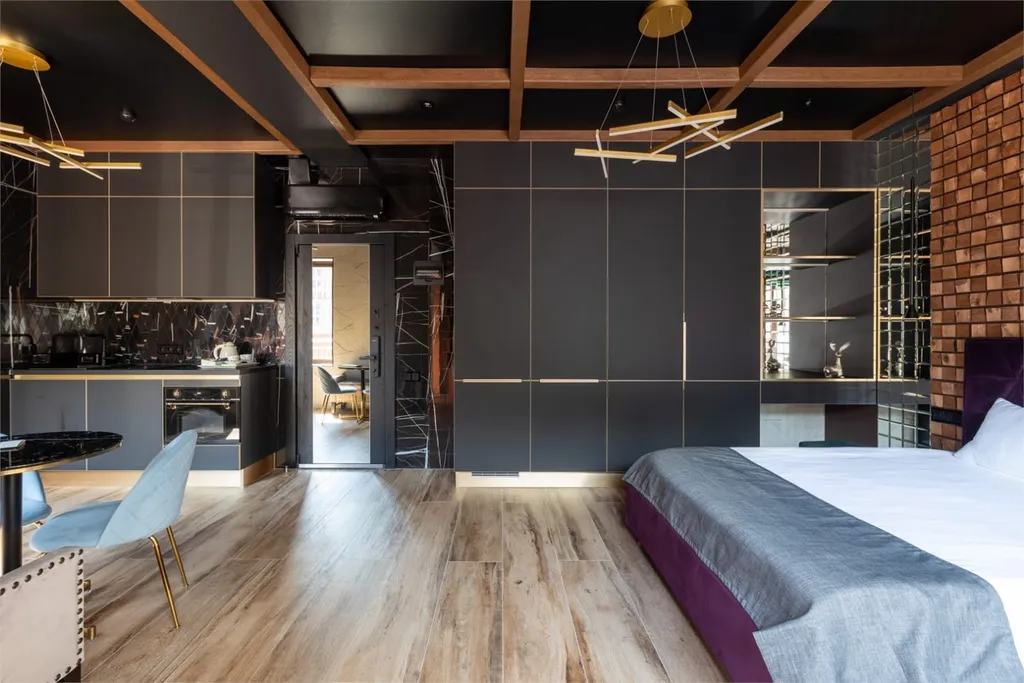 Уютная студия с видом на горы