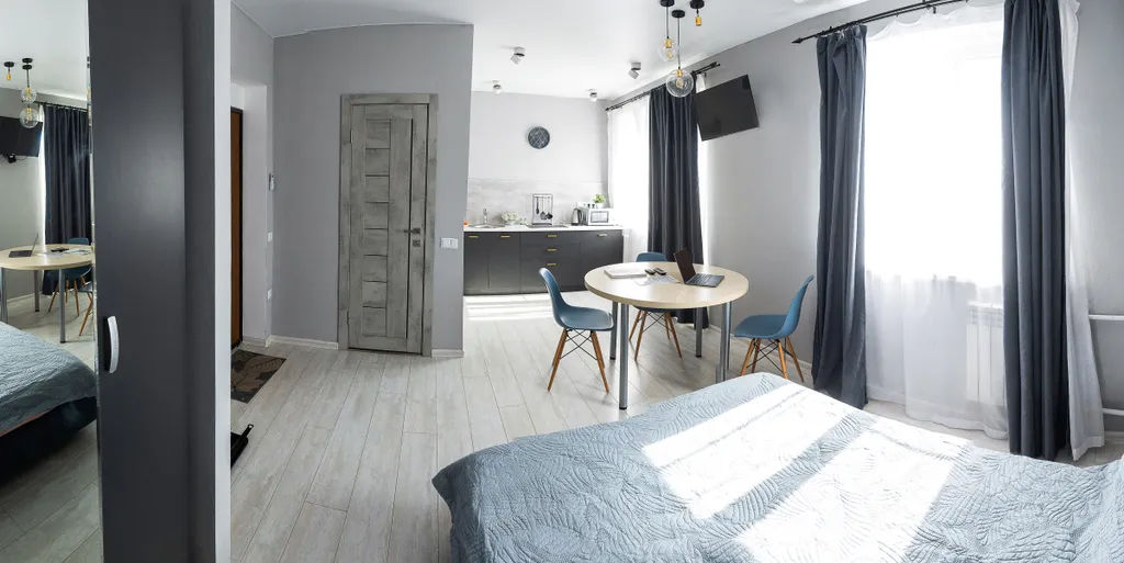 Стильная квартира студия с дизайнерским ремонтом