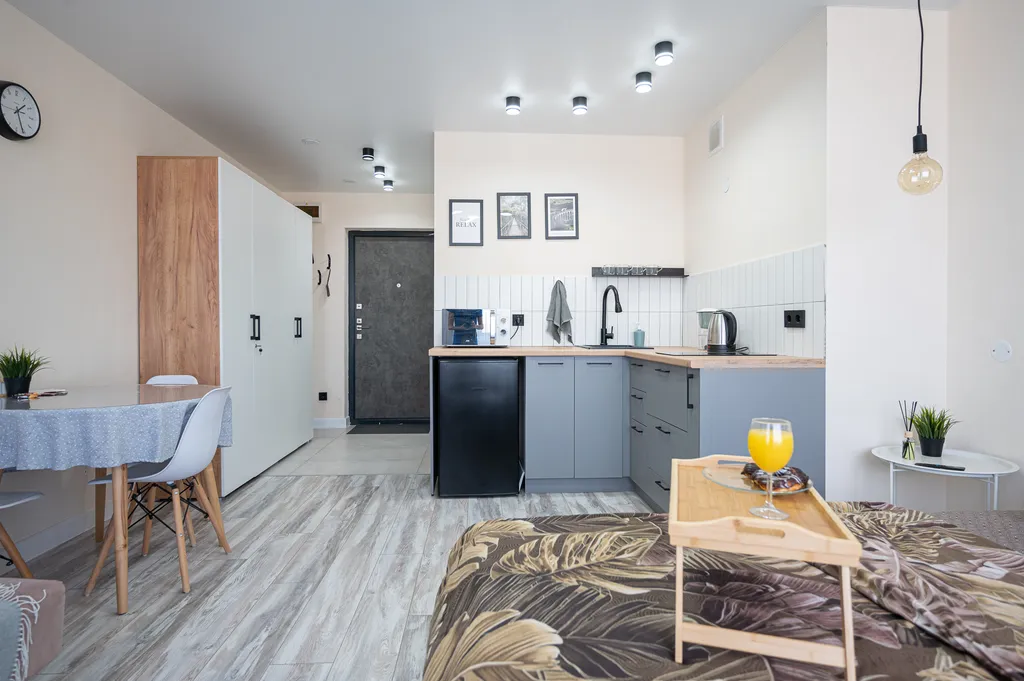 Cтудия клaccа премиум для чeтверых гоcтей c шикарным рeмoнтом