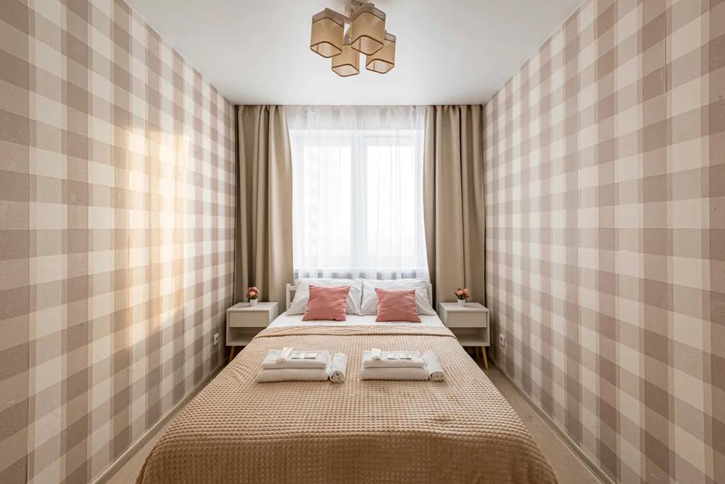 Радужная квартира недалеко от залива, гостиничный сервис, кондиционер