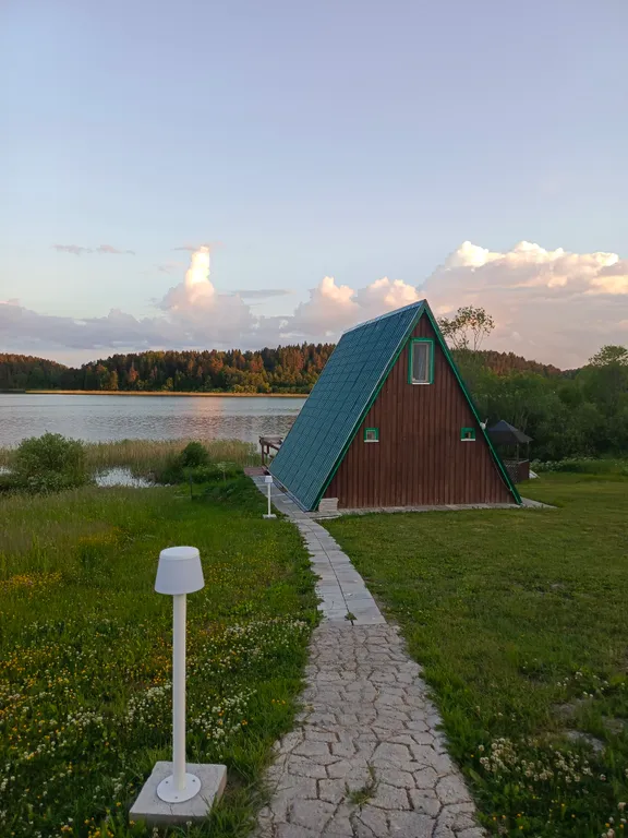 Дом в стиле A-Frame с сауной