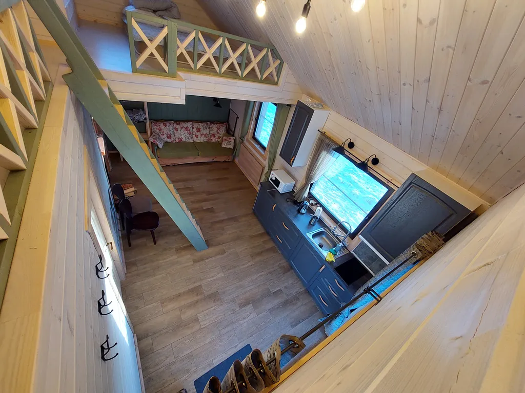 Уютный дом с прекрасным видом на лес и озеро