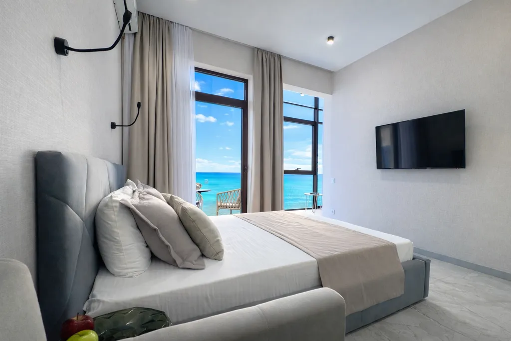 Квартира Квартира Люкс с видом на море и реку с балконом — Лазаревское