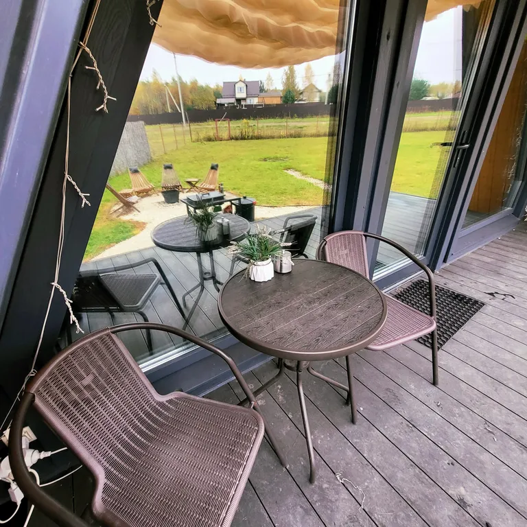 Уютный домик в стиле а-фрейм