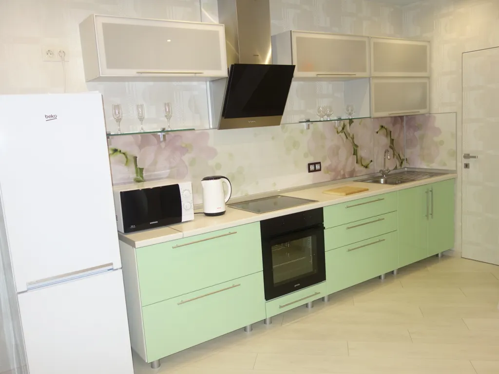 Красивый панорамный вид на закат с 23 этажа