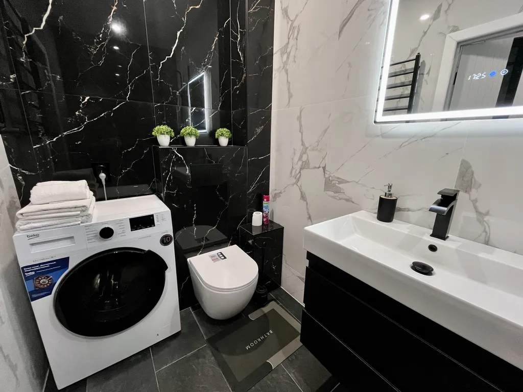 Современная квартира в тихом районе, спокойный отдых