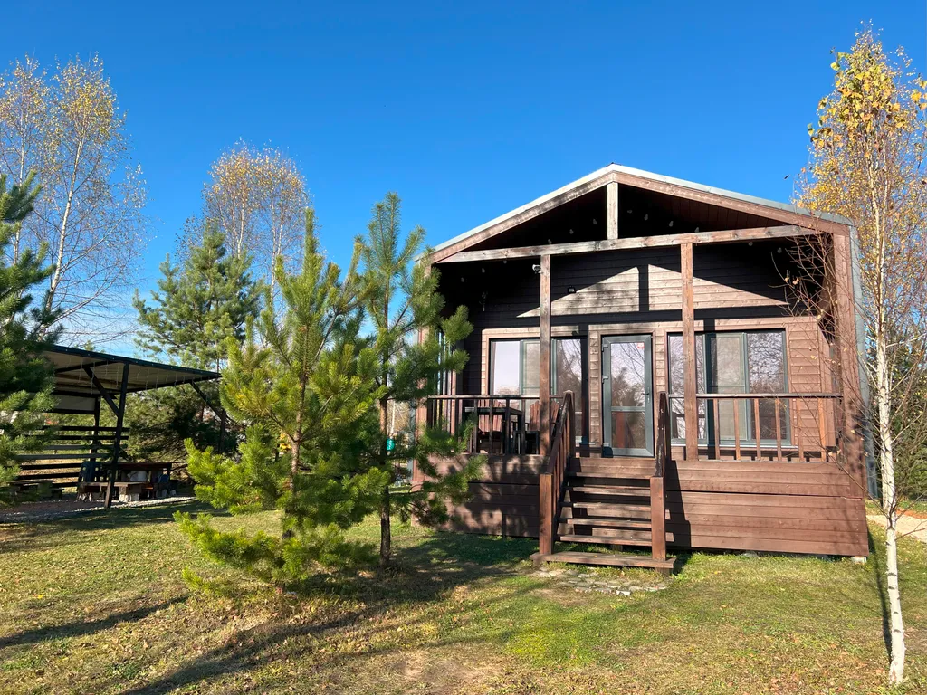 Стильный барн в соснах