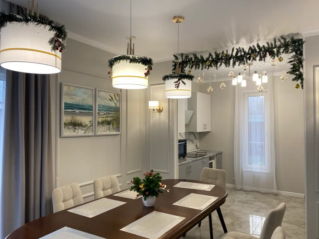 Коттедж Перламутр с сауной и 4 спальнями