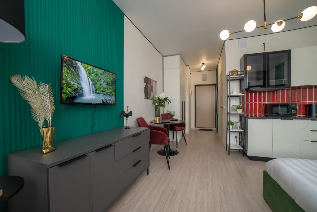 Студия около метро Чкаловская для двоих гостей