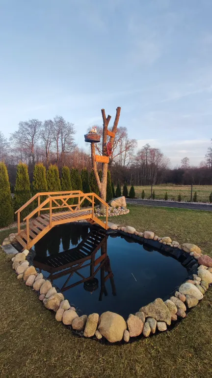 Агроусадьба с баней, на реке Птичь под Минском, с прудом