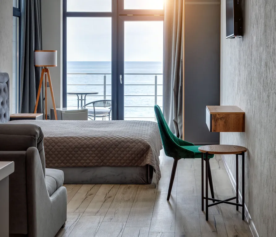 Студия люкс с видом на море у пляжа