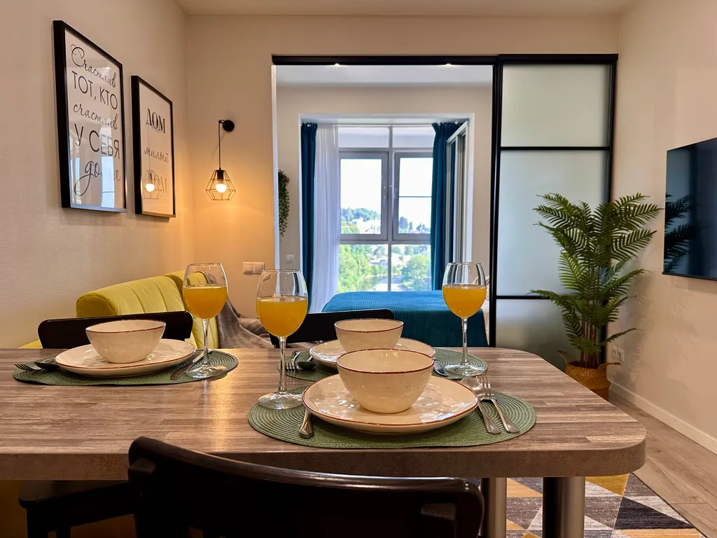 Уютная квартира с видом на море и горную реку в ЖК Солнечный Дагомыс