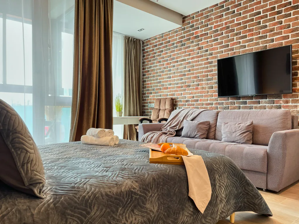 Квартира Улучшенные Loft видовые апартаменты метро ЦСКА 3 мин — Москва