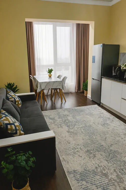 Квартира 1-комнатная квартира рядом с Мегой с видом на горы — Алматы