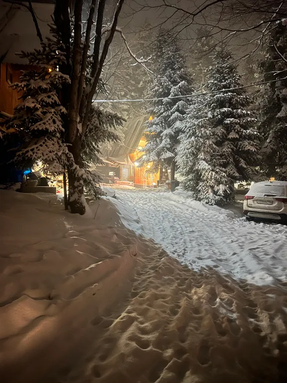 Домик в лесу с видом на горы Архыза с баней