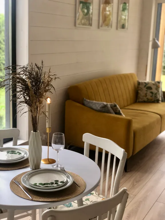 Коттедж Уютный барн с баней на дровах и пением птиц в саду — Заворово