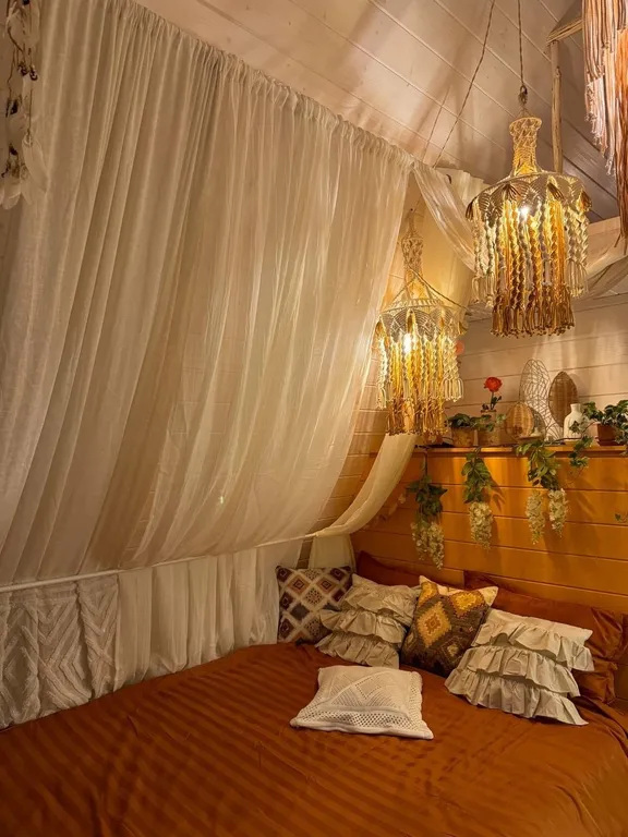 Коттедж Коттедж А-frame с купелью Бохо — Тосно