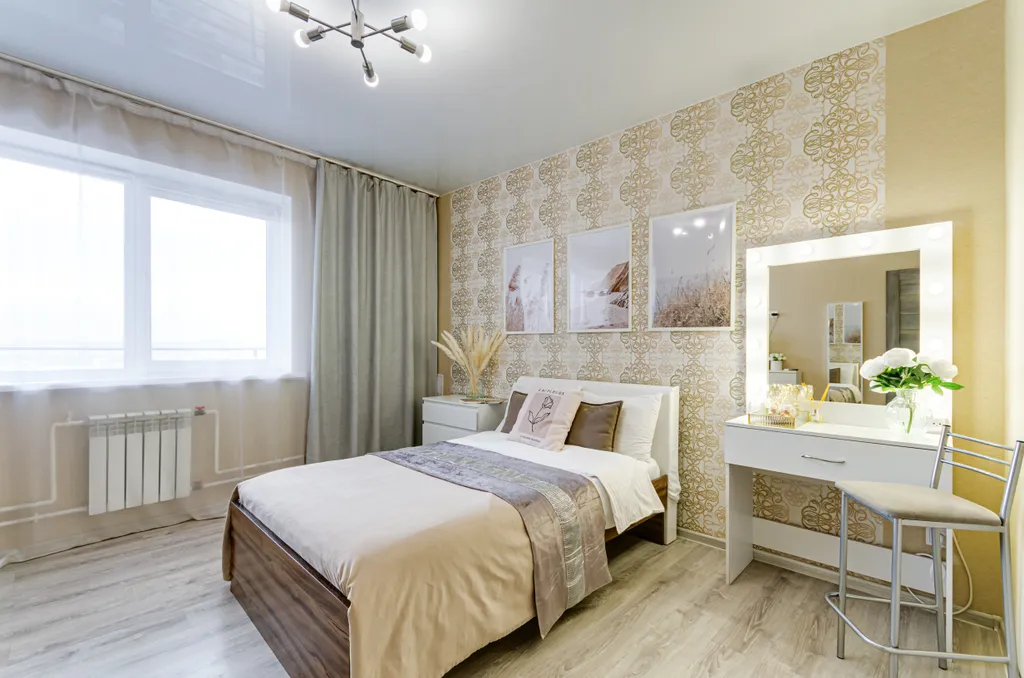 Зеркальный перламутр | Mother of pearl mirror | однокомнатная | 4 гостя