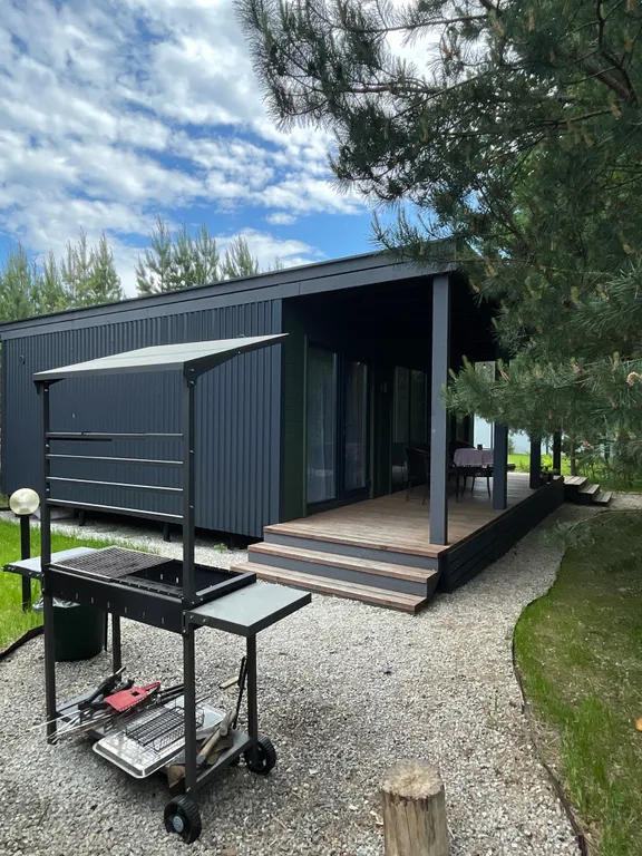 Дом с баней и купелью у леса