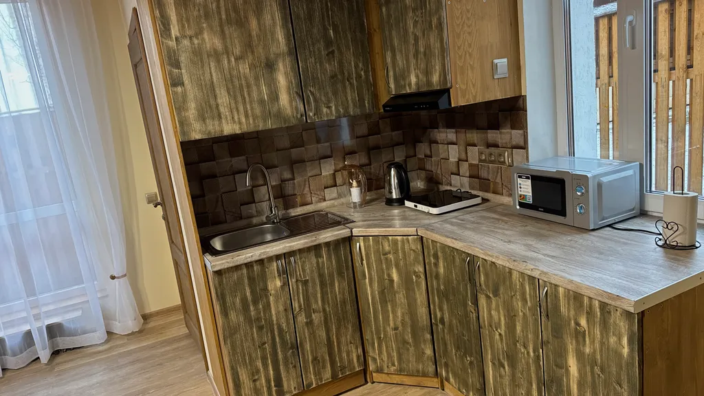 Дом Тихий Бор в березовом лесу