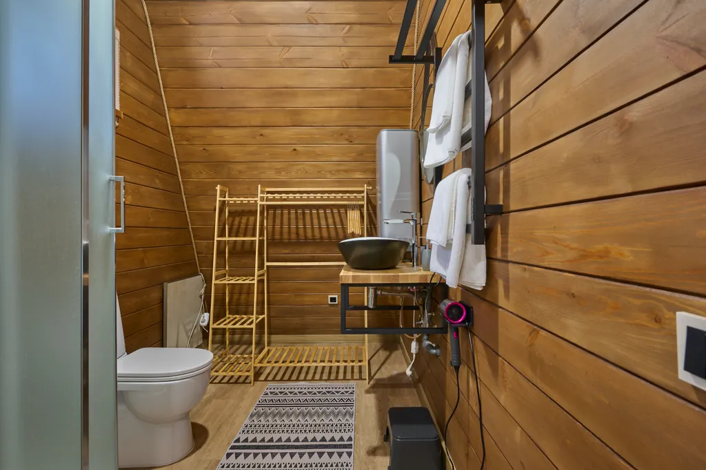 Коттедж Коттедж Шале с 1 спальней, кухня-гостиная с диваном и ванной комнатой — Мезмай