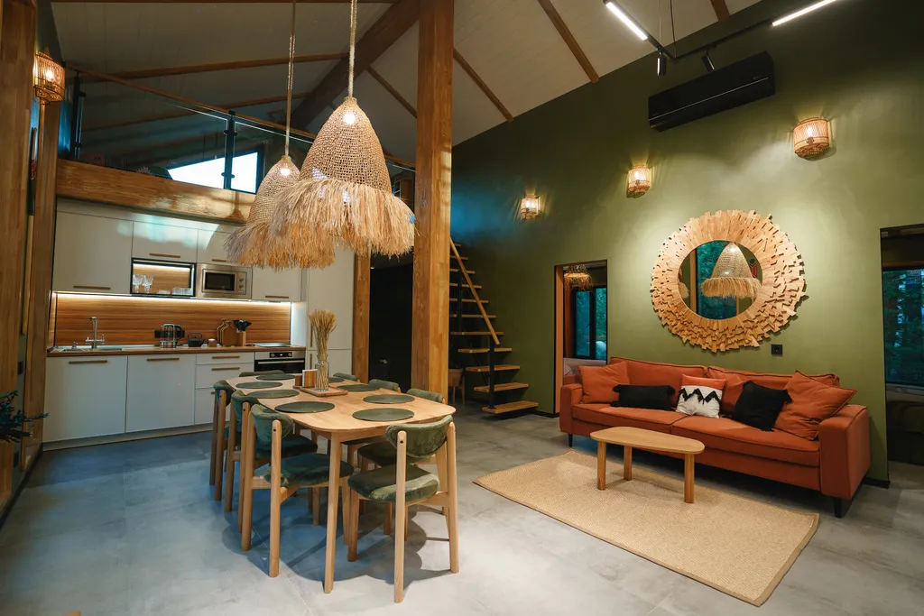 Barnhouse с камином в Krona camp