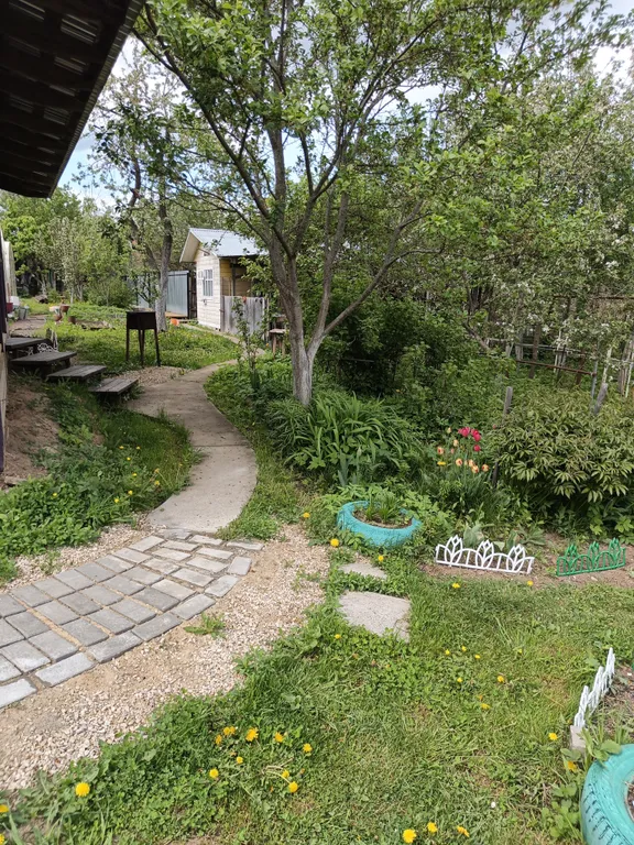 Деревенская изба на тихой улочке