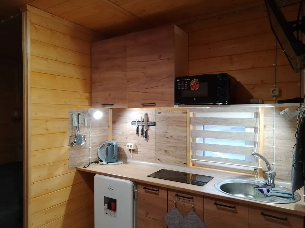 Уютный домик mikkola с видом на лес в Карелии