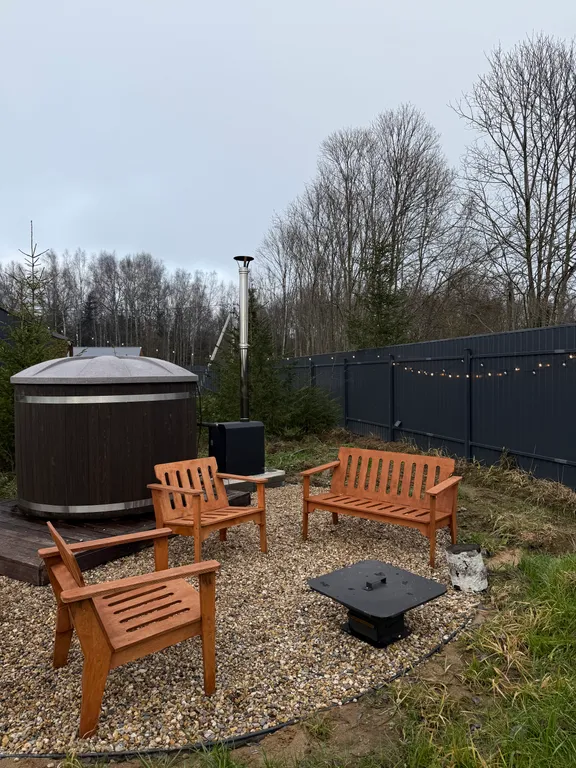 Уютный дом в стиле барнхаус с баней - купелью фурако