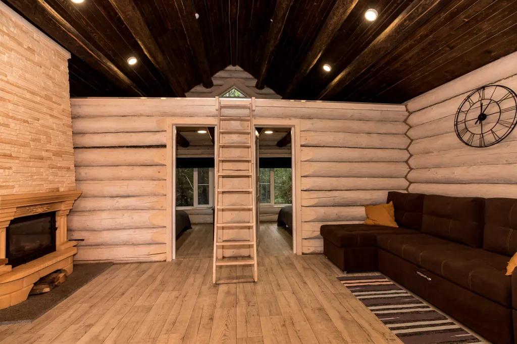 Karelia Log House “Дом с камином”  с панорамным видом на лес