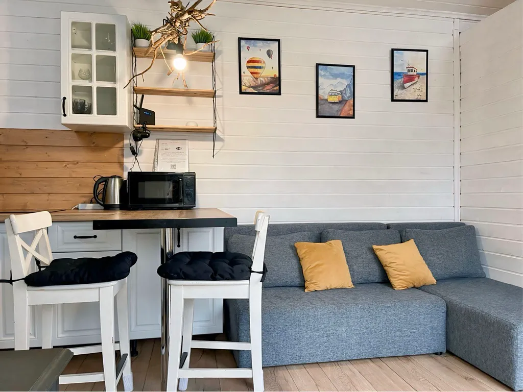 Норвежский домик с отдельной баней на дровах