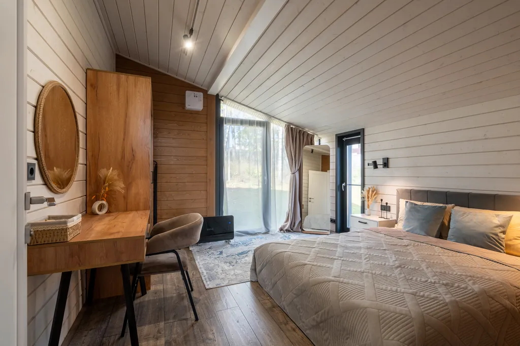 Дом с чаном и сауной у леса.