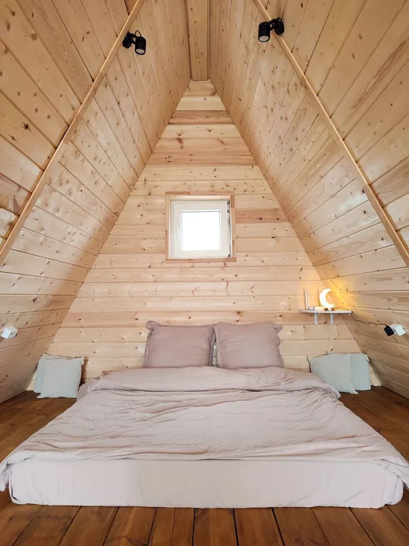 Коттедж А-фрейм дом с банным чаном — Матросово