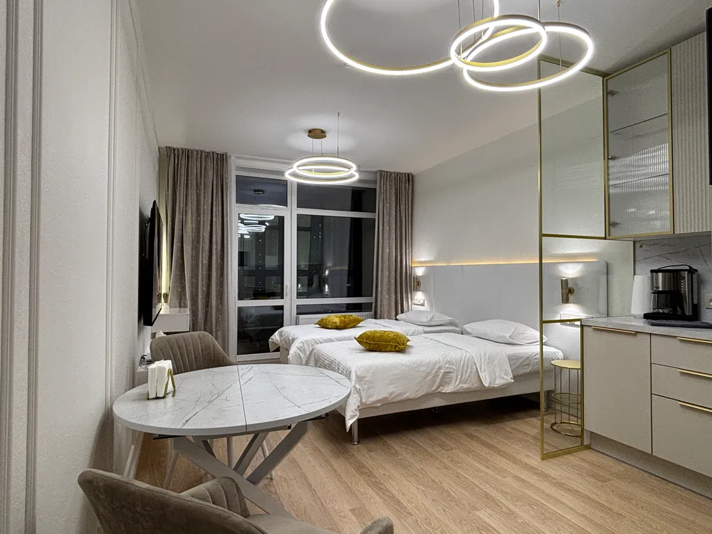 Студия на 17 этаже ЖК Repin Towers