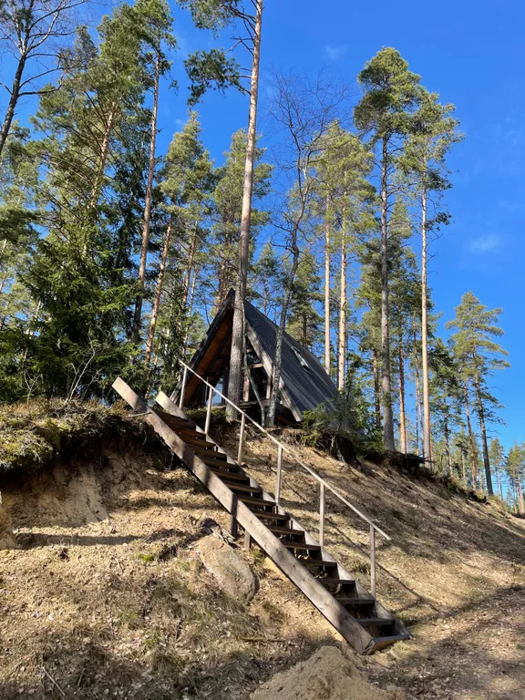 A-frame у Финского Залива посреди Корабельных сосен