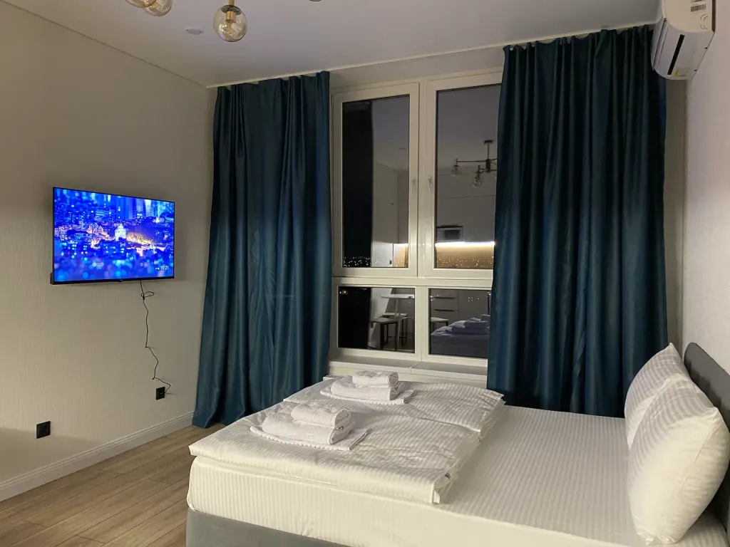 Квартира Квартира Уютная студия с панорамным видом на реку Кубань — Краснодар