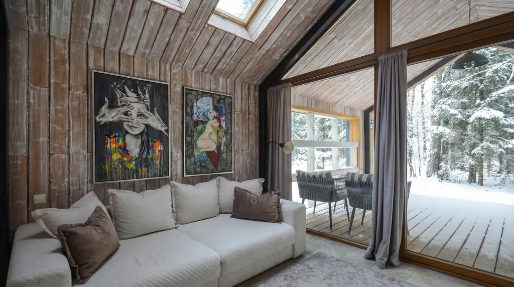 Домик 19 (barnhouse с камином и террасой) 75 м2