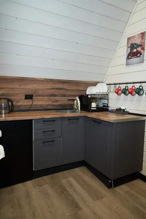 Домик А-фрейм с купелью