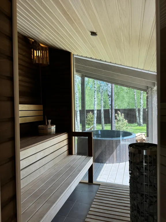 Коттедж Панорамный дом с сауной и чаном у заповедника — Семеновское