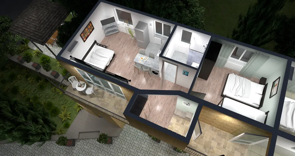 Апартаменты с красивым видом в усадьбе Можжевеловый дворик Айвовое