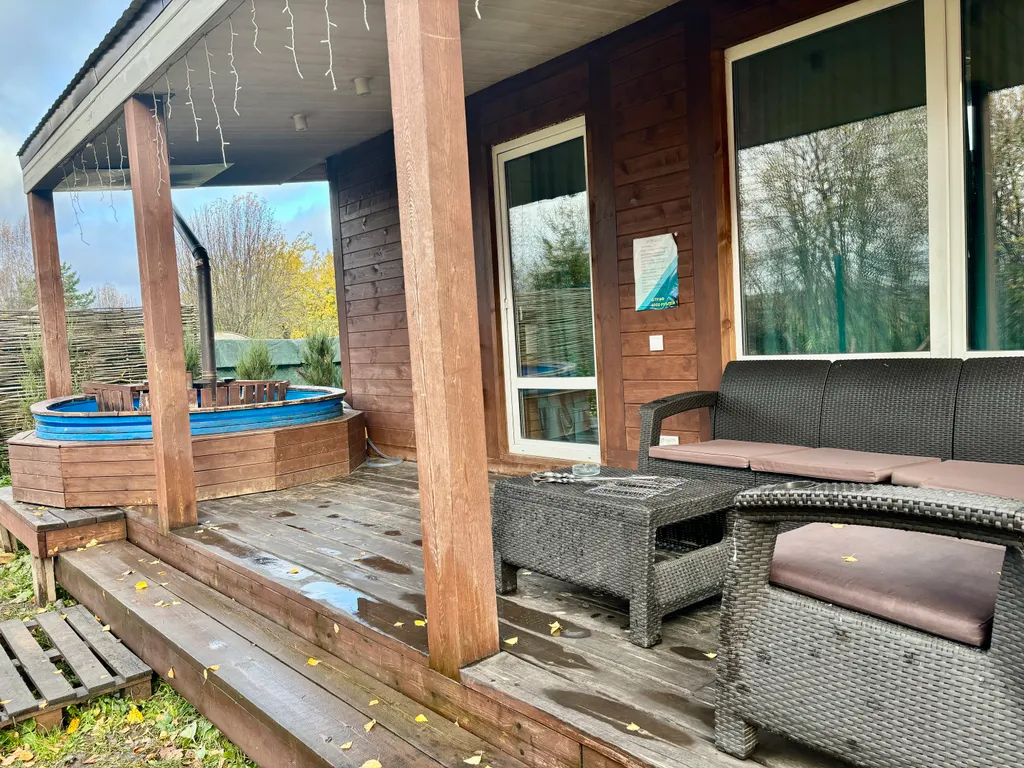 Фахверковый дом Сикрет баунти с баней и фурако