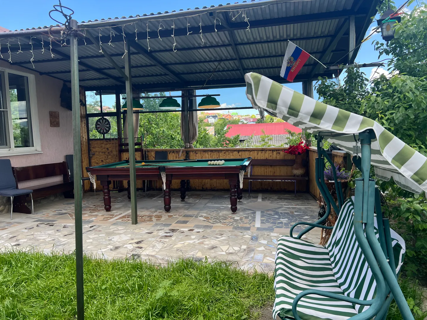 Зона отдыха, летняя качеля