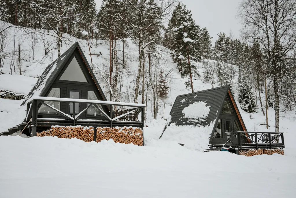 Дом с видом на озеро рядом с Ладожскими шхерами