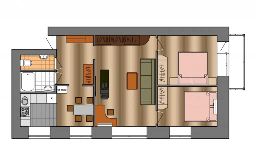 3-комнатная Квартира